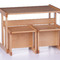 Detský drevený stolík so stoličkami pre deti od 3 rokov, Montessori nábytok Dorotka